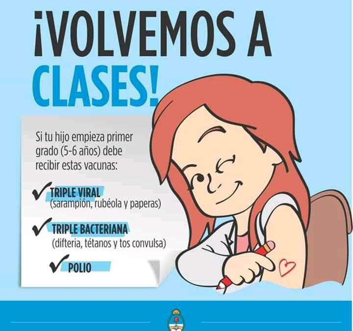 Contamos con vacunas para el ingreso escolar