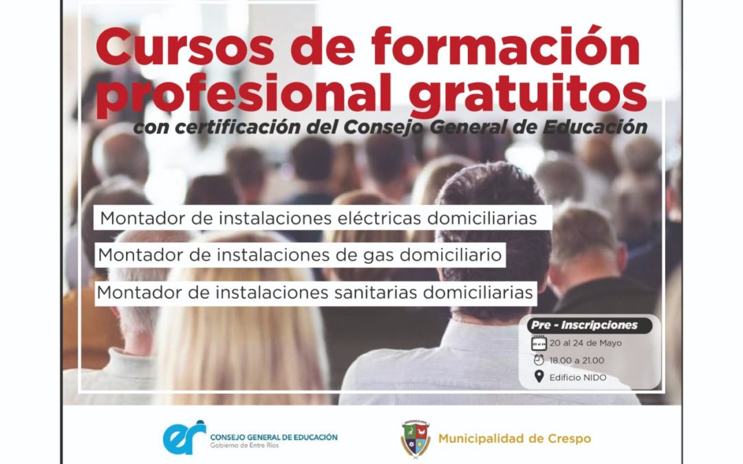 PREINSCRIPCIONES PARA CURSOS DE FORMACIÓN PROFESIONAL