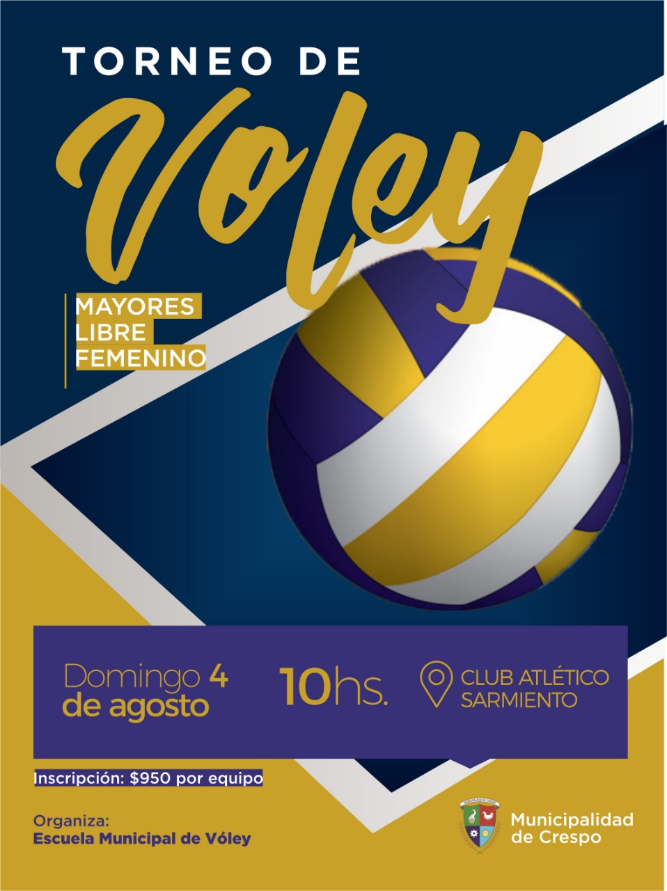 VOLEIBOL SIGUE EL JUEGO Municipalidad de la Ciudad de Crespo