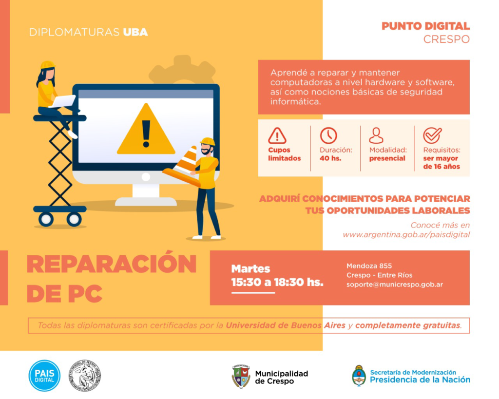 CURSO DE REPARACI N DE PC Municipalidad de la Ciudad de Crespo