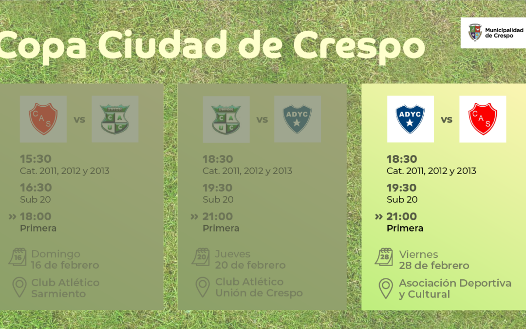 ÚLTIMA FECHA DE LA COPA CIUDAD DE CRESPO