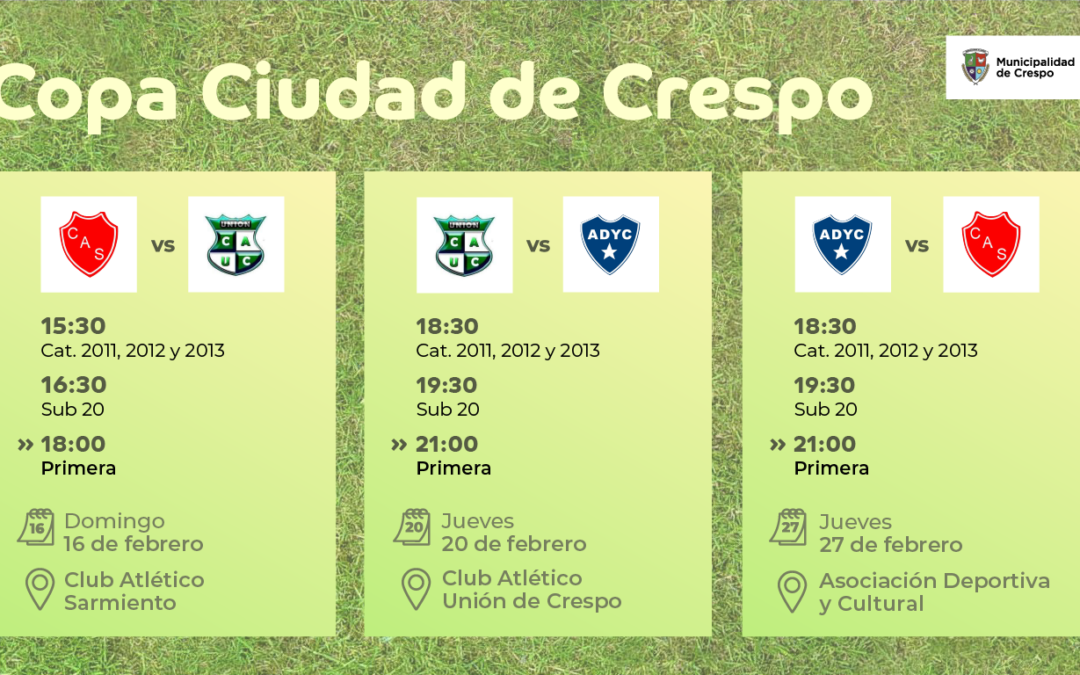 COPA CIUDAD DE CRESPO: DOMINGO DE CLÁSICO