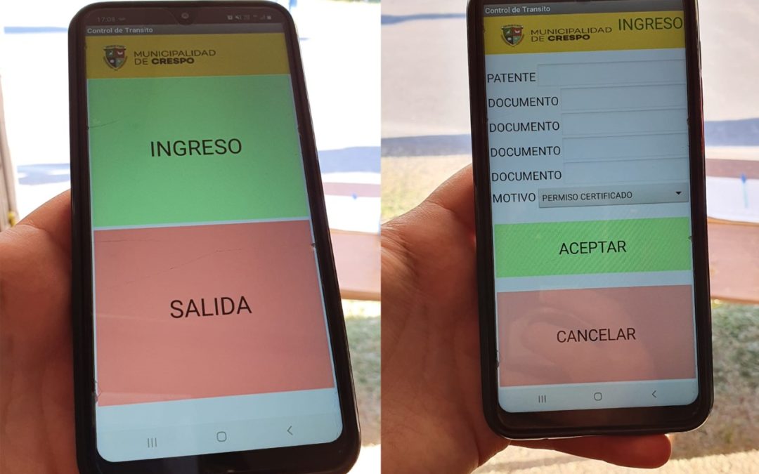 MUNICIPALIDAD CRESPO JUNTO A DESARROLLADORES INFORMÁTICOS PRIVADOS CREARON UNA APLICACIÓN PARA CONTROLAR LOS INGRESOS A LA CIUDAD Y GENERAR ESTADÍSTICAS