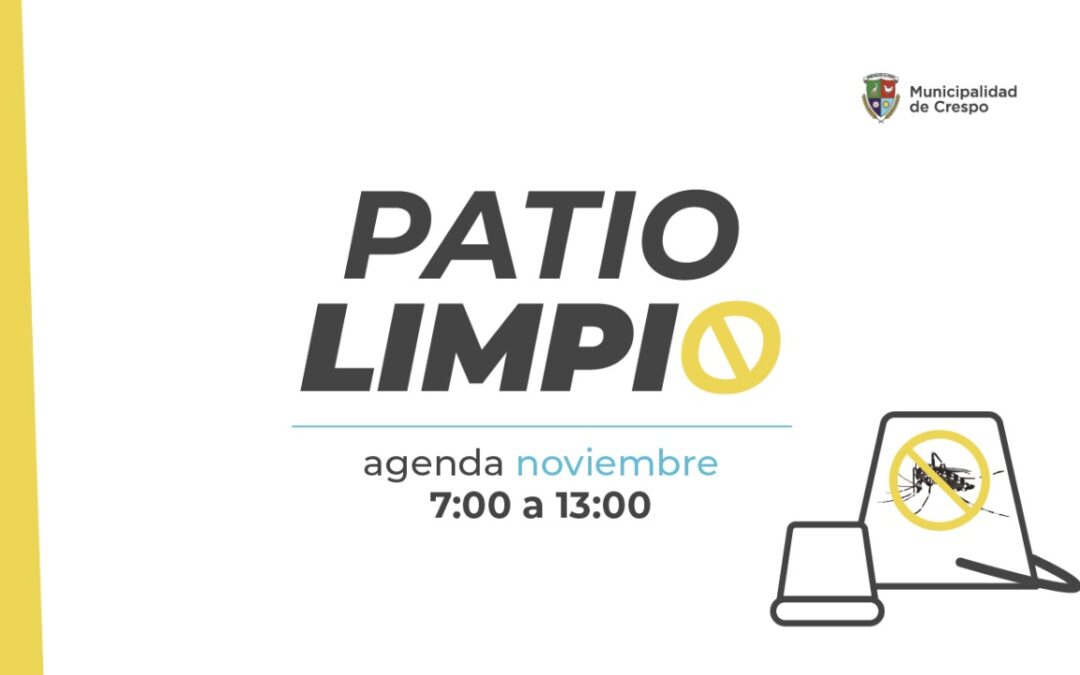 PATIO LIMPIO: CRONOGRAMA PARA EL MES DE NOVIEMBRE