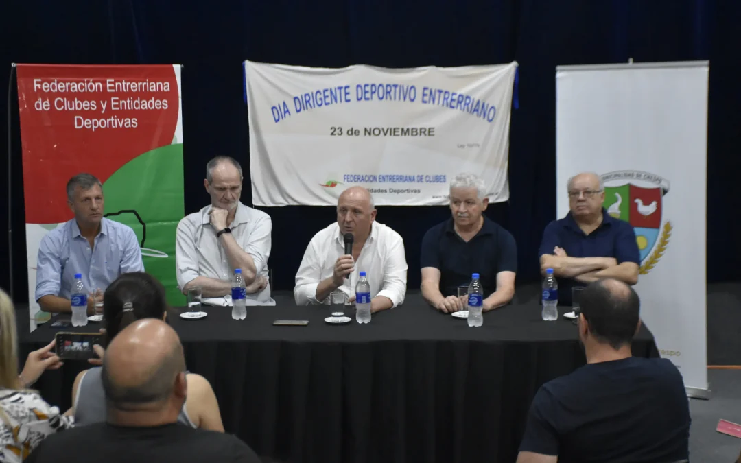 LA CELEBRACIÓN DEL ‘DÍA DEL DIRIGENTE DEPORTIVO ENTRERRIANO’ SERÁ EN CRESPO